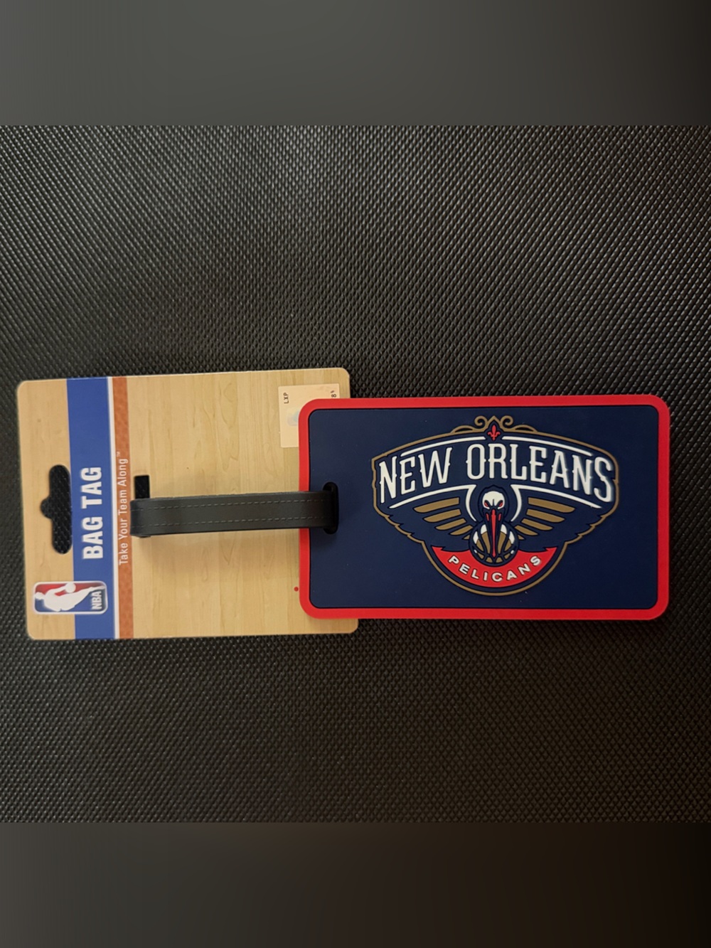 NBA New Orleans Pelicans Navy and Red Luggage Tag